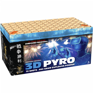 3D Pyro ist ein 72 Schuss Verbund von Lesli
