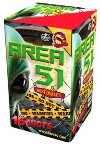 Area 51 ist eine 16 Schuss Batterie von SRPyro