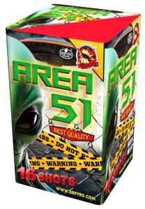 Area 51 ist eine 16 Schuss Batterie von SRPyro