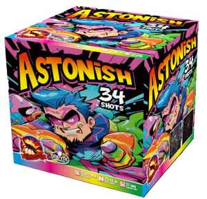 Astonish ist eine 34 Schuss Batterie von SRPYRO
