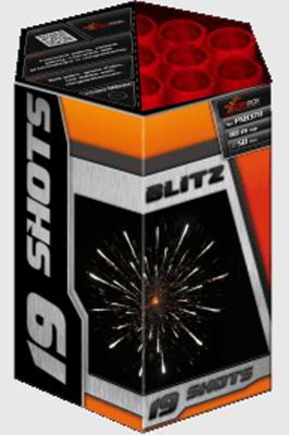 Blitz 19 Schuss Batterie mit einen Kaliber von 50mm von Piromax feuerwerk