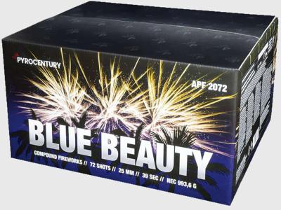 Blue Beauty ist ein 72 Schuss Verbund von Pyrocentury