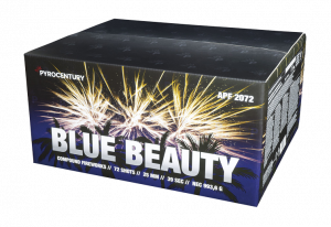 Blue Beauty ist ein 72 Schuss Verbund von Pyrocentury