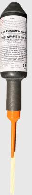 Zink Bombenrakete Verw. Brokat - Weiße Blinker, Silberschweif (silberne Kappe)