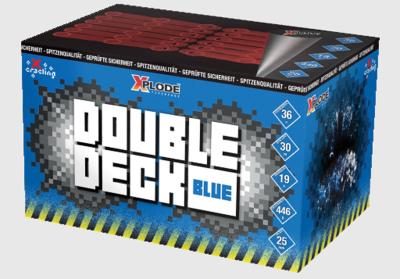 Double Deck Blue ist eine 36 Schuss Fächerbatterie von Xplode feuerwerk