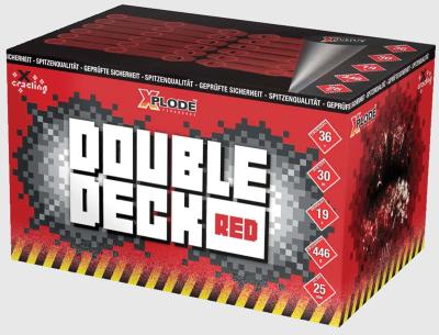 Double Deck Red ist eine 36 Schuss Fächerbatterie von Xplode feuerwerk