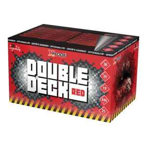 Double Deck Red ist eine 36 Schuss Fächerbatterie von Xplode feuerwerk