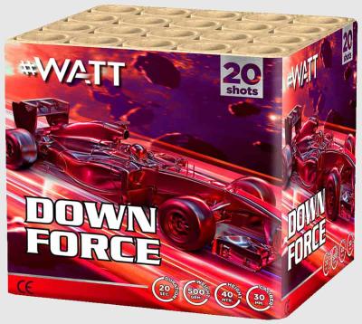 Downforce ist eine 20 Schuss Batterie aus der #watt Serie von Vuurwerktotaal