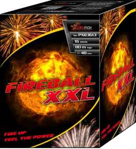 Fireball XXL 16 Schuss Batterie mit einem Kaliber von 50mm von Piromax feuerwerk