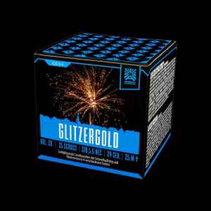 Glitzergold 25 schuss batterie von argento feuerwerk