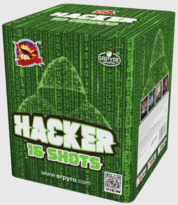 Hacker ist eine 16 Schuss Batterie von SRPYRO