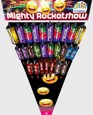 Mighty Rocketshow ist ein 27 teilighes Raketensortiment von Lesli