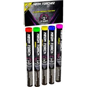 Neon Torchez von Lesli sind 5 superschöne bunte Fackeln, die in Gold enden in der Kategorie F1 für Kinder ab 12 Jahren.