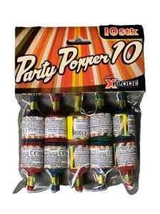 Party Popper sind Luftschlangen mit Knall-Effekt im 10er Beutel von Xplode in der Kategorie F1 für Kinder ab 12 Jahren