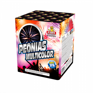 Peonias Multicolor ist eine 25 Schuss Batterie von El Gato