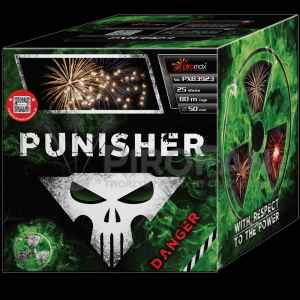 Punisher 25 Schuss Batterie mit einem Kaliber von 50mm von Piromax feuerwerk