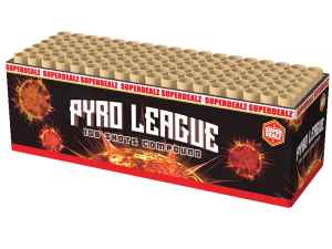 Pyro League ist ein 108 Schuss Verbund von Wolff