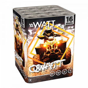 Qwatt ist eine 16 Schuss Batterie aus der #Watt Serie von Vuurwerktotaal.