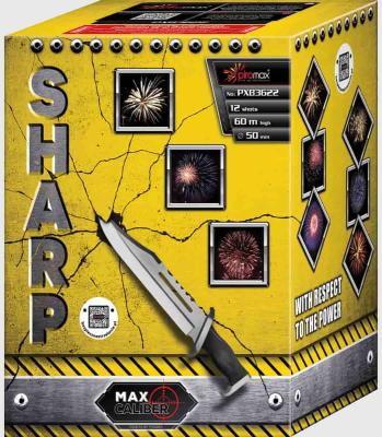 Sharp ist eine 12 Schuss Batterie mit einem Kaliber von 50mm von Piromax