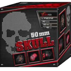 Skull 20 Schuss Batterie mit einem Kaliber von 50mm von Piromax feuerwerk