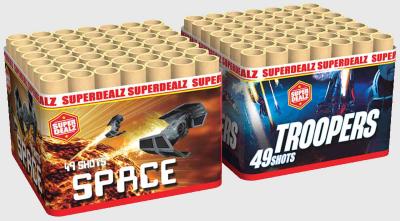 Space Troopers ist eine 98 Schuss Batterie von Wolff