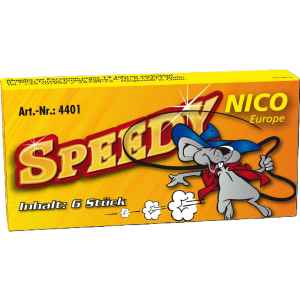 Speedy sind 6 rasend schnell wirbelnde Bodenkreisel in verschiedenen Farben von Nico feuerwerk