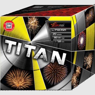 Titan  20 Schuss Batterie mit einem Kaliber von 50mm von Piromax feuerwerk