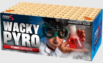 Wacky Pyro ist ein 72 Schuss Verbund von Lesli