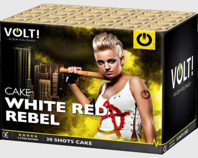 White Red Rebel 30 Schuss Batterie von Volt feuerwerk