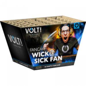 Wick@ Sick Fan ist eine 36 Schuss Batterie aus der Volt! Serie von Vuurwerktotaal feuerwerk