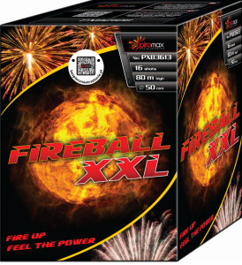Fireball XXL 16 Schuss Batterie mit einem Kaliber von 50mm von Piromax feuerwerk