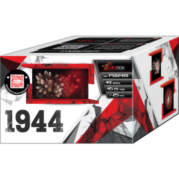 1944 ist eine 49 Schuss Batterie von Piromax