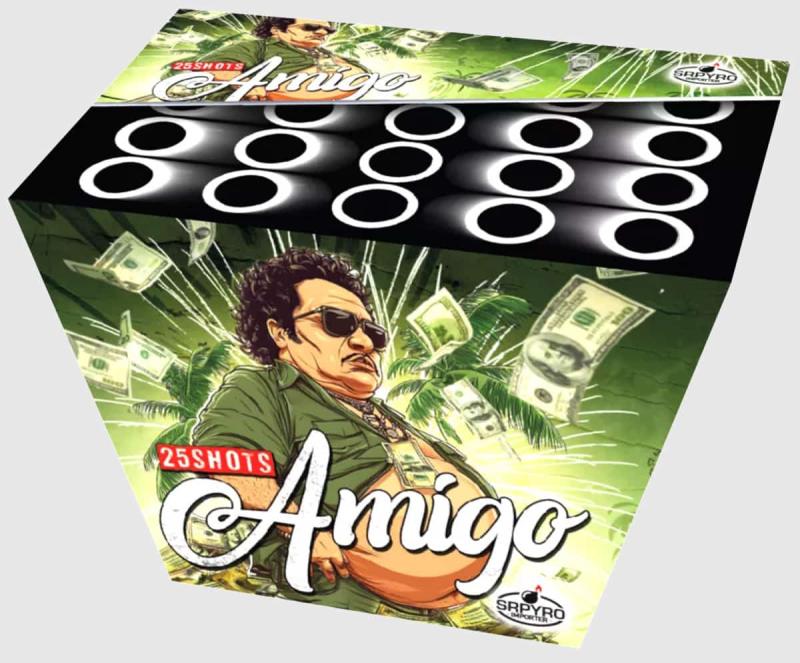 Amigo ist eine 25 Schuss Batterie von SR Pyro
