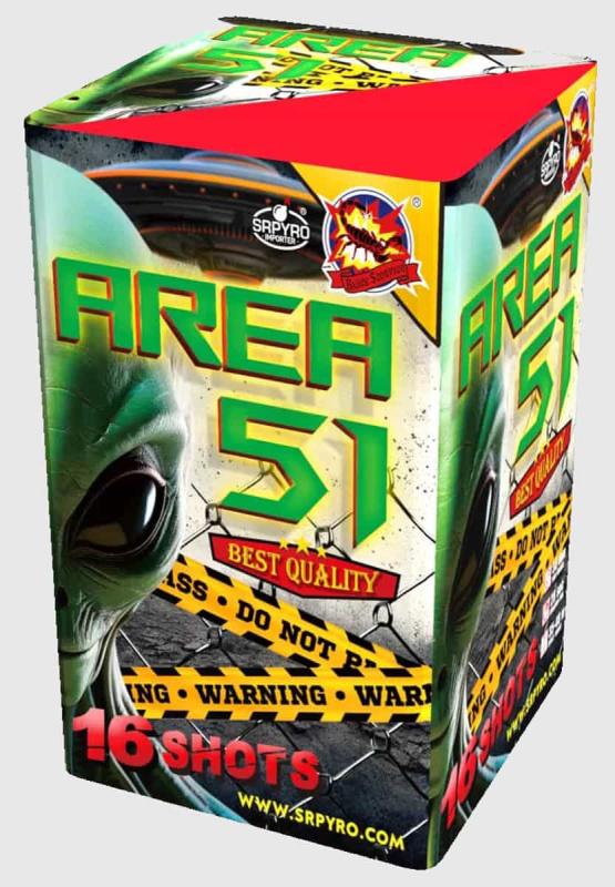 Area 51 ist eine 16 Schuss Batterie von SRPyro