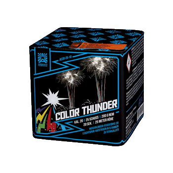 Color Thunder ist eine 25 Schuss Batterie von Argento