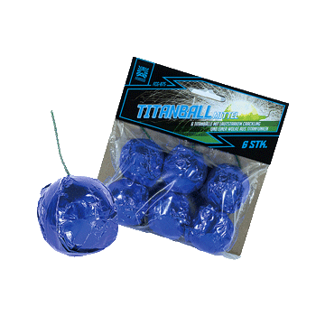 Titanbälle mit lautstarkem Crackling und einer Wolke aus Titanfunken von Argento