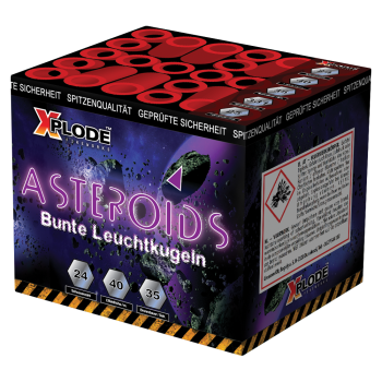 Asteroids ist eine 24 Schuss Batterie von Xplode