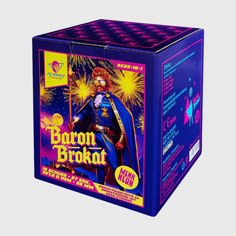 Baron Brokat ist eine 16 Schuss Batterie von Albert