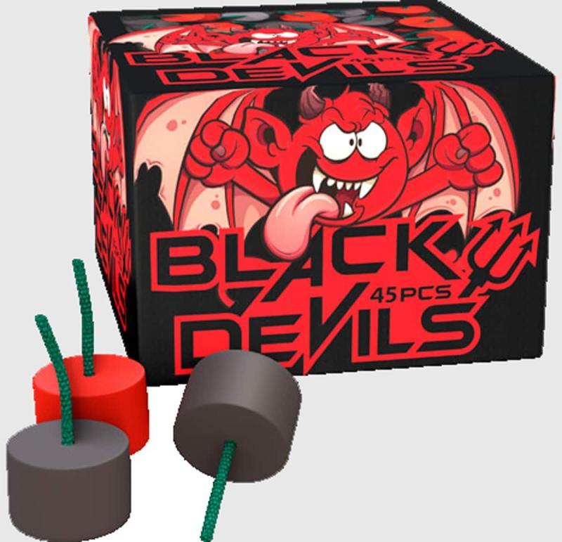 Black Devils von Lesli sind Crackling-Kügelchen die ein silbernes Feuermeer mit teuflischer Kraft in die Luft spucken in der Kategorie F1 für Kinder ab 12 Jahren.