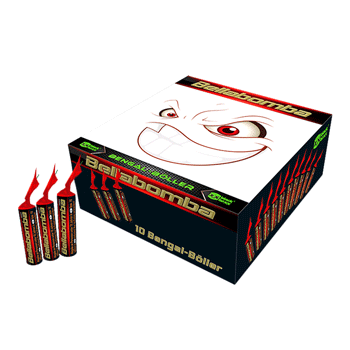 Bellabomba ist ein Knallkörper mit rotem Leuchtsatz von Blackboxx