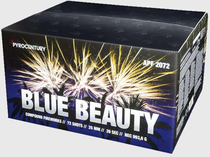 Blue Beauty ist ein 72 Schuss Verbund von Pyrocentury
