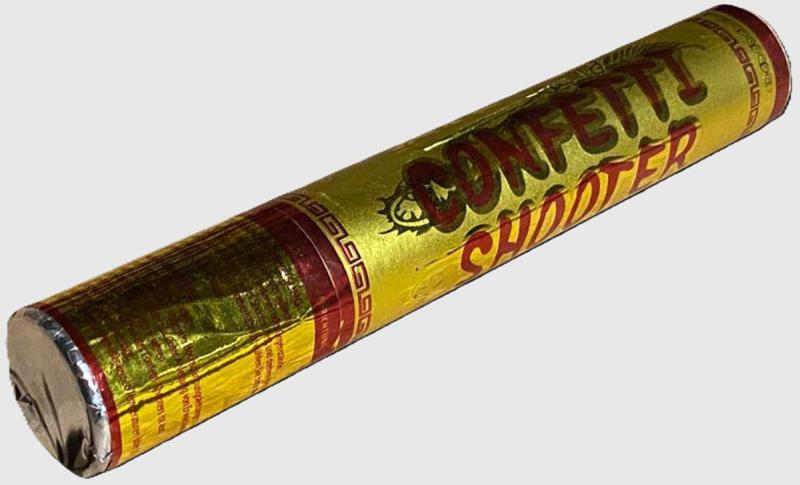 Confetti Shooter mit roten Herzen befüllt von Pyroart feuerwerk