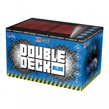 Double Deck Blue ist eine 36 Schuss Fächerbatterie von Xplode feuerwerk