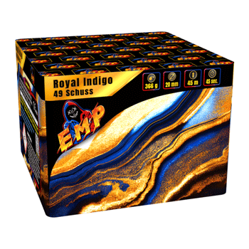 Royal Indigo ist eine 49 Schuss Batterie von EMP Feuerwerk
