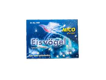 Eisvögel sind 8 hüpfende und blau sprühende Ringe von Nico feuerwerk