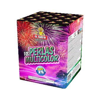 Perlas Multi Color 10 Sek. ist eine 25 Schuss Batterie von El Gato