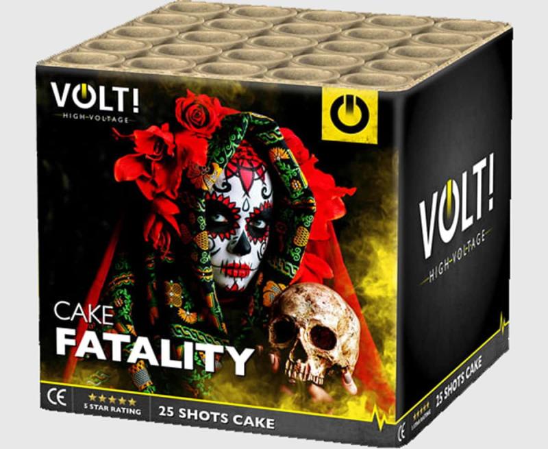 Fatality ist eine 25 Schuss Batterie aus der Volt! Serie von Vuurwerktotaal