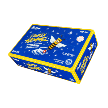 Funken-Hummel von Funke: dreifarbige Bodenkreisel mit Titanfunken und einem Silberknister-Finale Funken-Hummel von Funke: dreifarbige Bodenkreisel mit Titanfunken und einem Silberknister-Finale