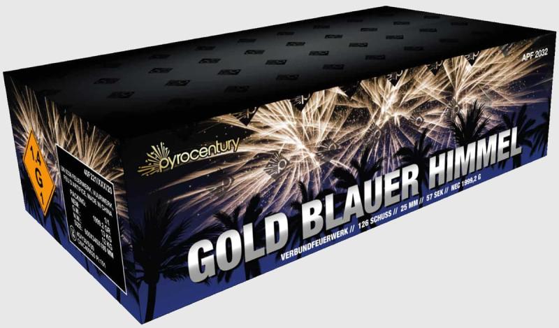 Gold Blauer Himmel ist ein 126 Schuss Verbund von Pyrocentury