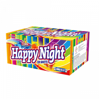 Happy Night ist ein 120 schuss verbund von El Gato Feuerwerk